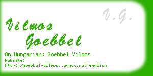 vilmos goebbel business card